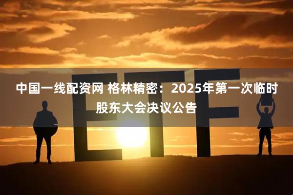 中国一线配资网 格林精密：2025年第一次临时股东大会决议公告
